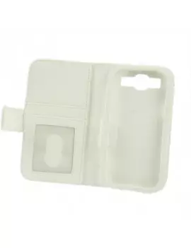 Cover Flip a Portafoglio Orizzontale in Ecopelle per Samsung Galaxy S3 i9300 (Bianco)