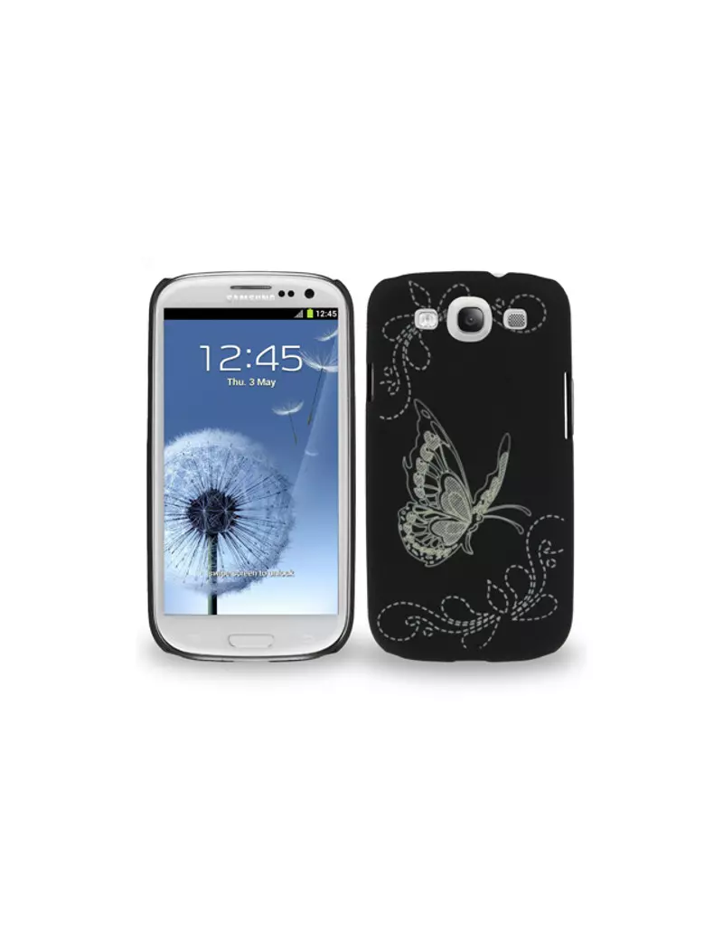 Cover Rigida in TPU Soft Touch per Samsung Galaxy S3 i9300 (Nero)