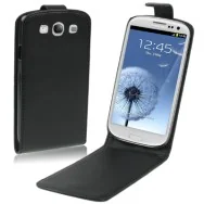 Cover Flip a Portafoglio Verticale in Ecopelle per Samsung Galaxy S3 i9300 (Nero)