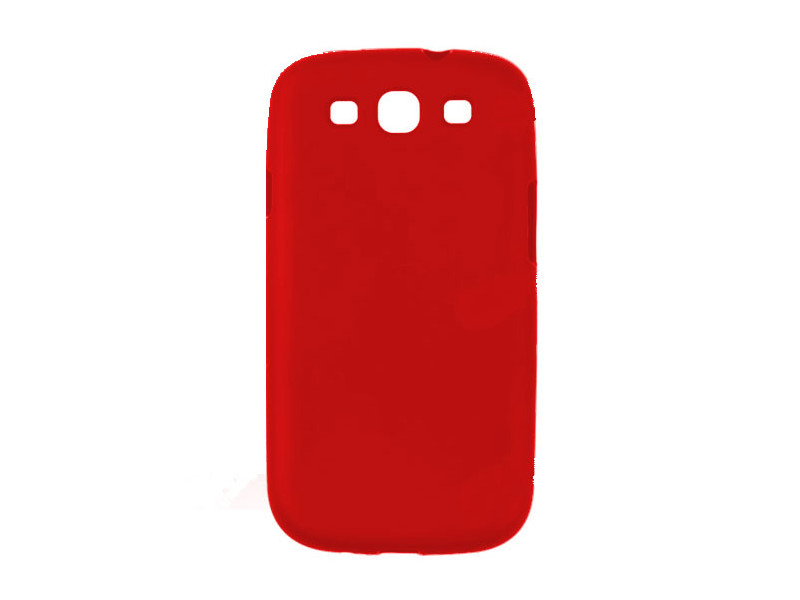 Cover in Silicone Morbido per Samsung Galaxy S3 i9300 (Rosso)