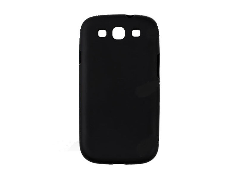 Cover in Silicone Semi Rigida per Samsung Galaxy S3 i9300 (Nero)