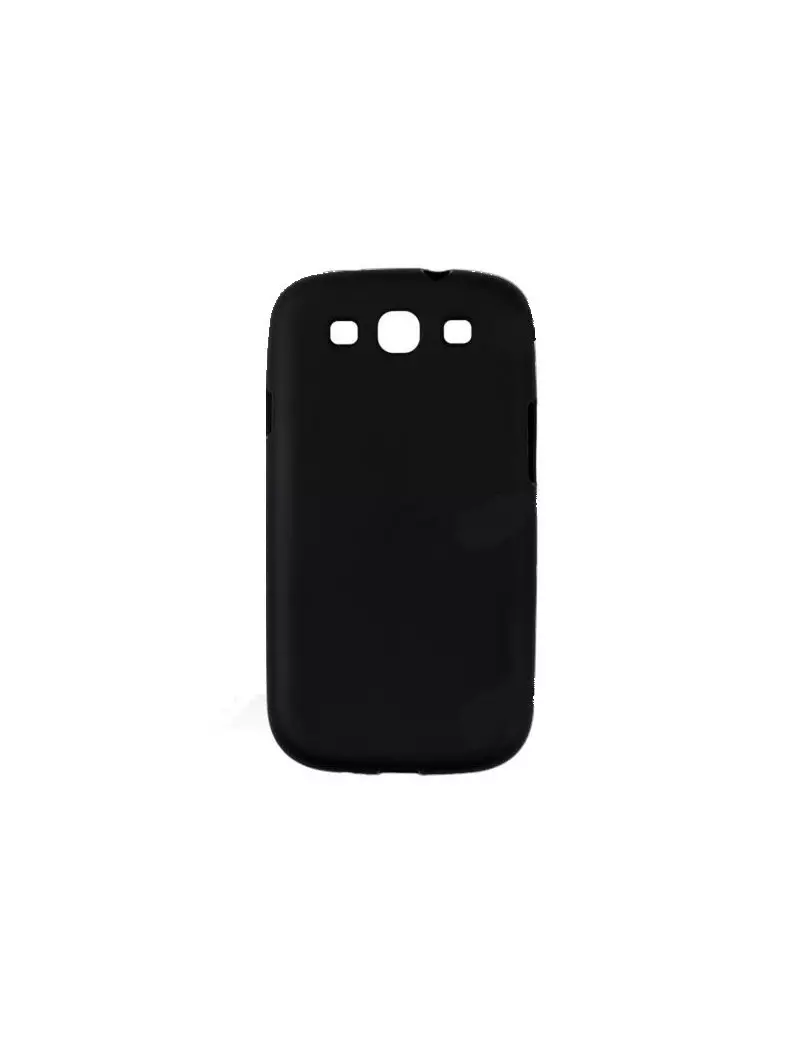 Cover in Silicone Semi Rigida per Samsung Galaxy S3 i9300 (Nero)