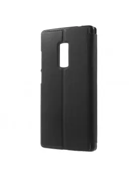 Cover Flip a Portafoglio S-View in Pelle per OnePlus 2 (Nero)