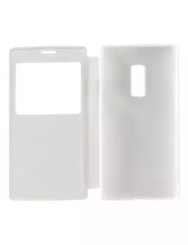 Cover Flip a Portafoglio S-View in Pelle per OnePlus 2 (Bianco)