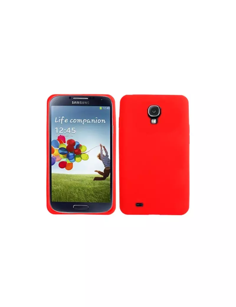 Cover in Silicone Morbido per Samsung Galaxy S4 i9500 (Rosso)