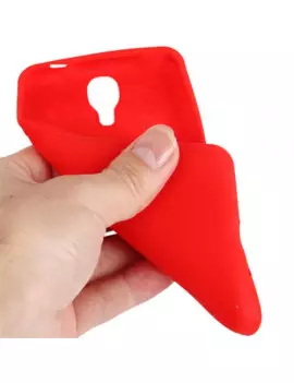 Cover in Silicone Morbido per Samsung Galaxy S4 i9500 (Rosso)