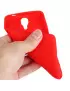 Cover in Silicone Morbido per Samsung Galaxy S4 i9500 (Rosso)