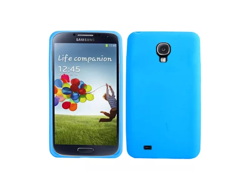 Cover in Silicone Morbido per Samsung Galaxy S4 i9500 (Azzurro)