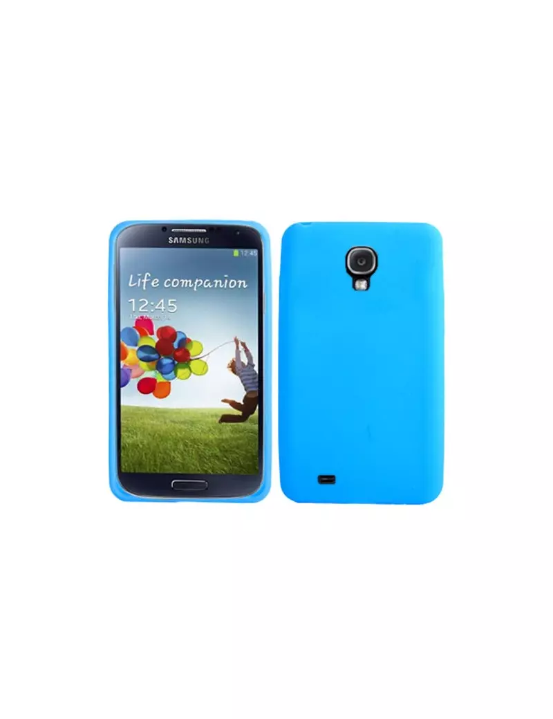 Cover in Silicone Morbido per Samsung Galaxy S4 i9500 (Azzurro)