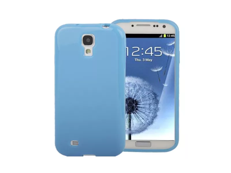 Cover in Silicone per Samsung Galaxy S4 i9500 (Azzurro)