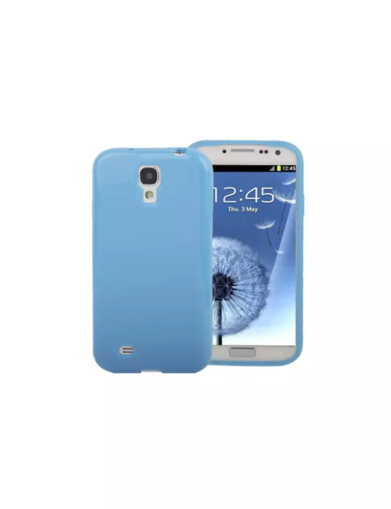 Cover in Silicone per Samsung Galaxy S4 i9500 (Azzurro)