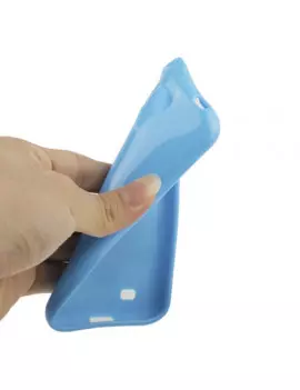 Cover in Silicone per Samsung Galaxy S4 i9500 (Azzurro)