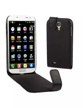 Cover Flip a Portafoglio Verticale in Ecopelle per Samsung Galaxy S4 i9500 (Nero)