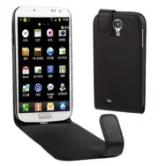 Cover Flip a Portafoglio Verticale in Ecopelle per Samsung Galaxy S4 i9500 (Nero)