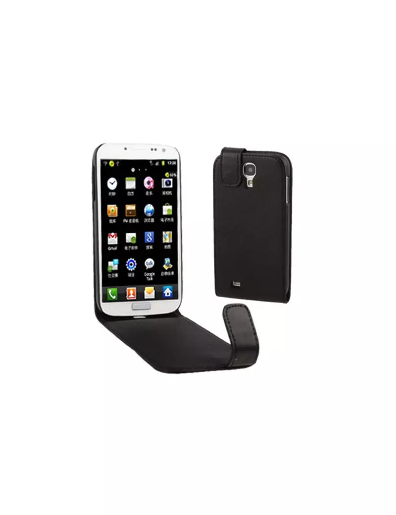 Cover Flip a Portafoglio Verticale in Ecopelle per Samsung Galaxy S4 i9500 (Nero)