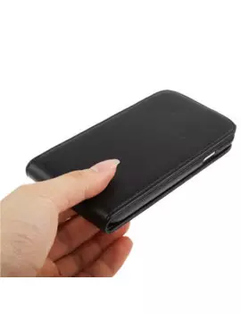 Cover Flip a Portafoglio Verticale in Ecopelle per Samsung Galaxy S4 i9500 (Nero)