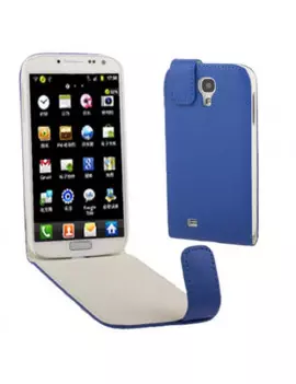 Cover Flip a Portafoglio Verticale in Ecopelle per Samsung Galaxy S4 i9500 (Blu)