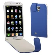 Cover Flip a Portafoglio Verticale in Ecopelle per Samsung Galaxy S4 i9500 (Blu)