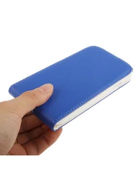 Cover Flip a Portafoglio Verticale in Ecopelle per Samsung Galaxy S4 i9500 (Blu)