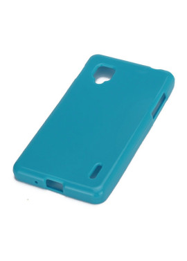 Cover in Silicone per LG Optimus G E973 E975 (Azzurro)