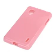 Cover in Silicone per LG Optimus G E973 E975 (Rosa)