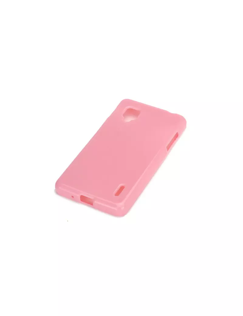 Cover in Silicone per LG Optimus G E973 E975 (Rosa)