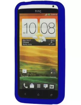 Cover in TPU Silicone Morbida per HTC One X S720e (Blu)