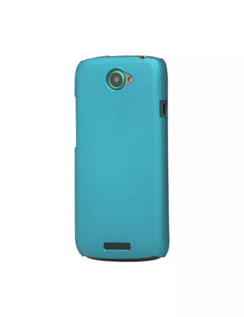 Cover in TPU Antiscivolo Semi Rigida per HTC One S Z520e (Azzurro)