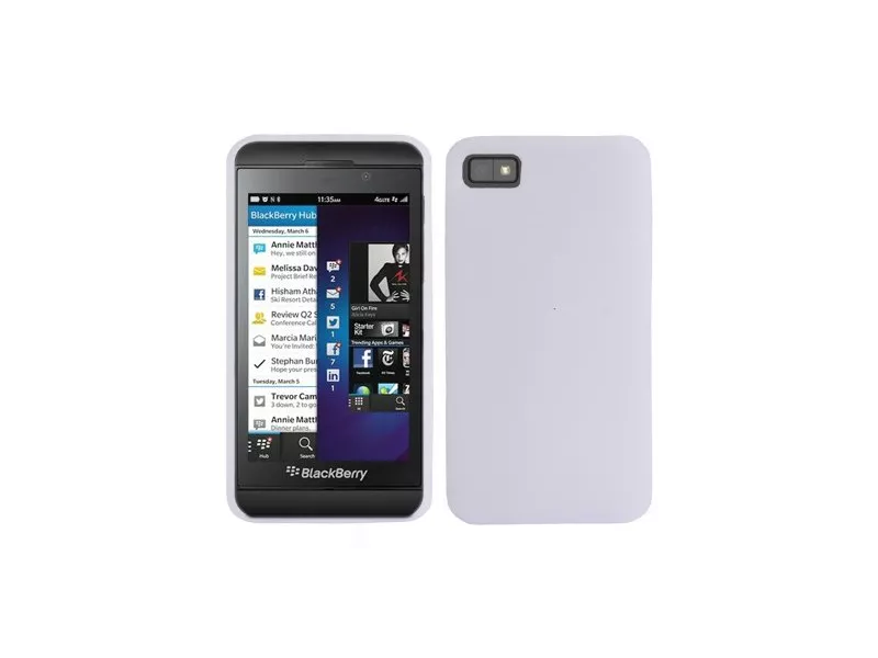 Cover in Silicone Morbido per BlackBerry Z10 (Bianco)
