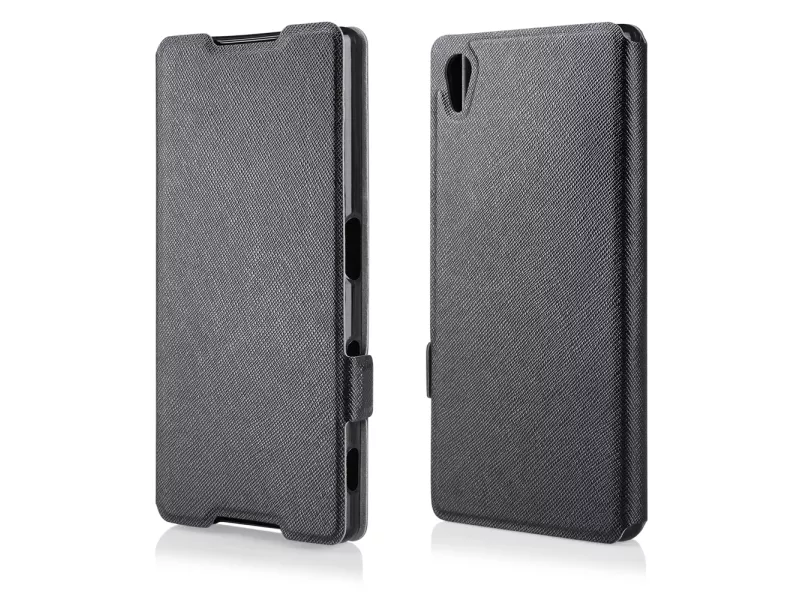 Cover Flip a Portafoglio Orizzontale per Sony Xperia Z5 (Nero)