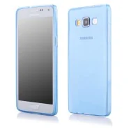 Cover in Silicone per Samsung Galaxy A3 A300F A3000 (Azzurro)