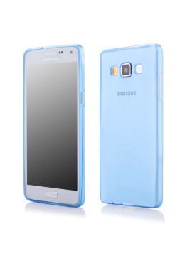 Cover in Silicone per Samsung Galaxy A3 A300F A3000 (Azzurro)