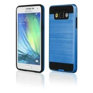 Cover Rigida in TPU Spazzolato per Samsung Galaxy A3 A300F A3000 (Blu e Nero)