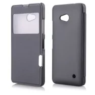 Cover Flip a Portafoglio Magnetica S-View per Microsoft Lumia 640 (Nero)