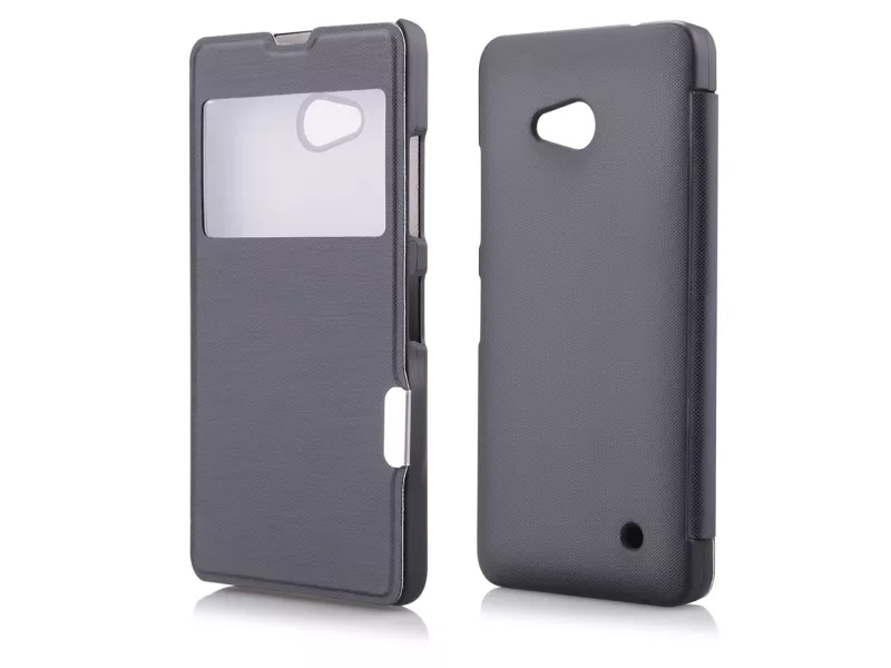 Cover Flip a Portafoglio Magnetica S-View per Microsoft Lumia 640 (Nero)