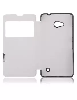 Cover Flip a Portafoglio Magnetica S-View per Microsoft Lumia 640 (Nero)