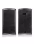 Cover Flip a Portafoglio Verticale in Ecopelle per Microsoft Lumia 535 (Nero)
