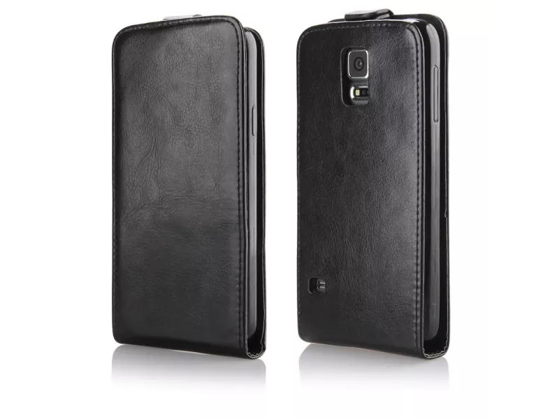 Cover Flip a Portafoglio Verticale in Ecopelle per Microsoft Lumia 532 (Nero)