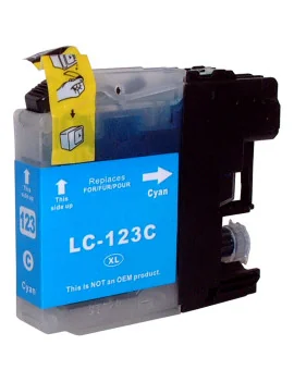Cartuccia Compatibile Brother LC-123C (Ciano 600 pagine)