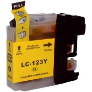Cartuccia Compatibile Brother LC-123Y (Giallo 600 pagine)