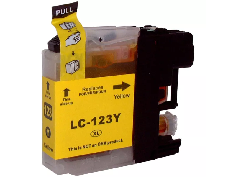 Cartuccia Compatibile Brother LC-123Y (Giallo 600 pagine)
