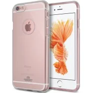 Cover in Silicone Morbido Mercury Goospery per iPhone 6 6S con Plug Antipolvere per Cuffie e Cavo di Ricarica (Trasparente)