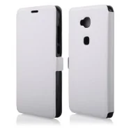 Cover Flip Orizzontale a Portafoglio Soft per Huawei Ascend G8 (Bianco)