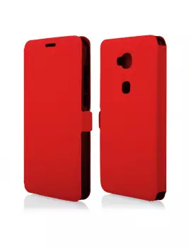 Cover Flip Orizzontale a Portafoglio Soft per Huawei Ascend G8 (Rosso)