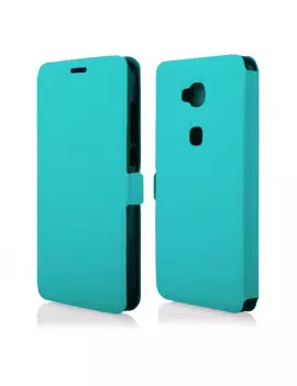 Cover Flip Orizzontale a Portafoglio Soft per Huawei Ascend G8 (Azzurro)