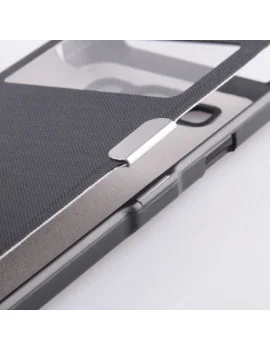 Cover Flip Orizzontale S-View a Portafoglio per Samsung Galaxy A3 A300F A3000 (Nero)