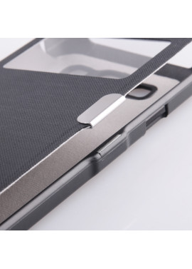 Cover Flip Orizzontale S-View a Portafoglio per Samsung Galaxy A3 A300F A3000 (Nero)