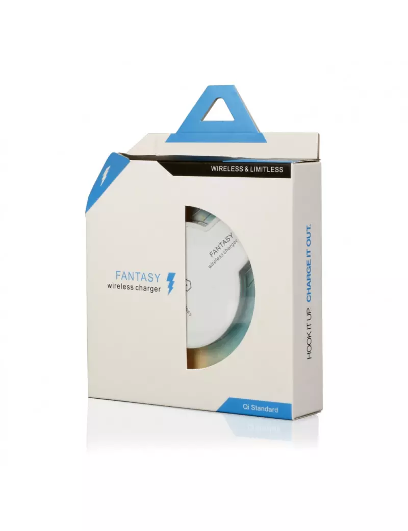 Caricatore Wireless ad Induzione - Standard QI - 1A - Indicatore LED Blu (Bianco e Trasparente) Caricatore Wireless ad Induzione - Standard QI - 1A - Indicatore LED Blu (Bianco e Trasparente)