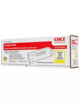 Toner Originale Oki 43872305 (Giallo 2000 pagine)