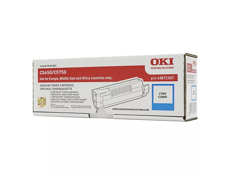 Toner Originale Oki 43872307 (Ciano 2000 pagine)